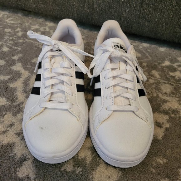 adidas Shoes - Adidas white sneakers with black stripes